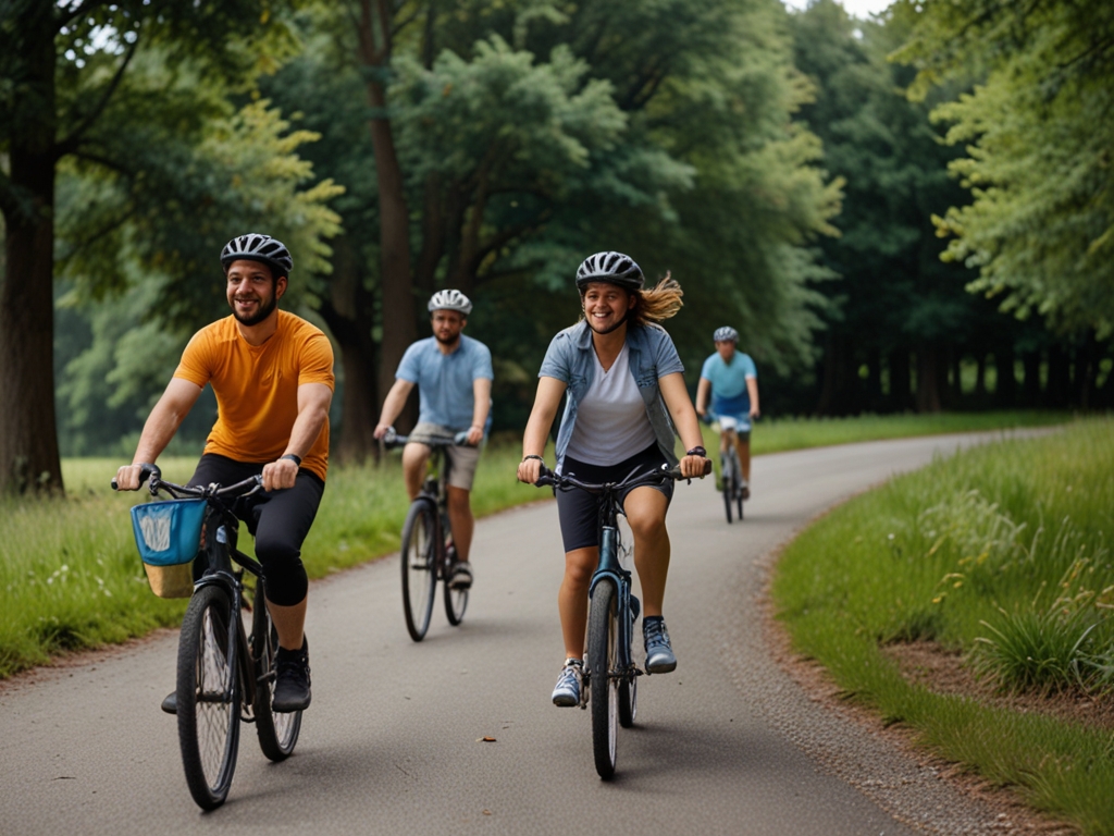 Gruppe på cykeltur