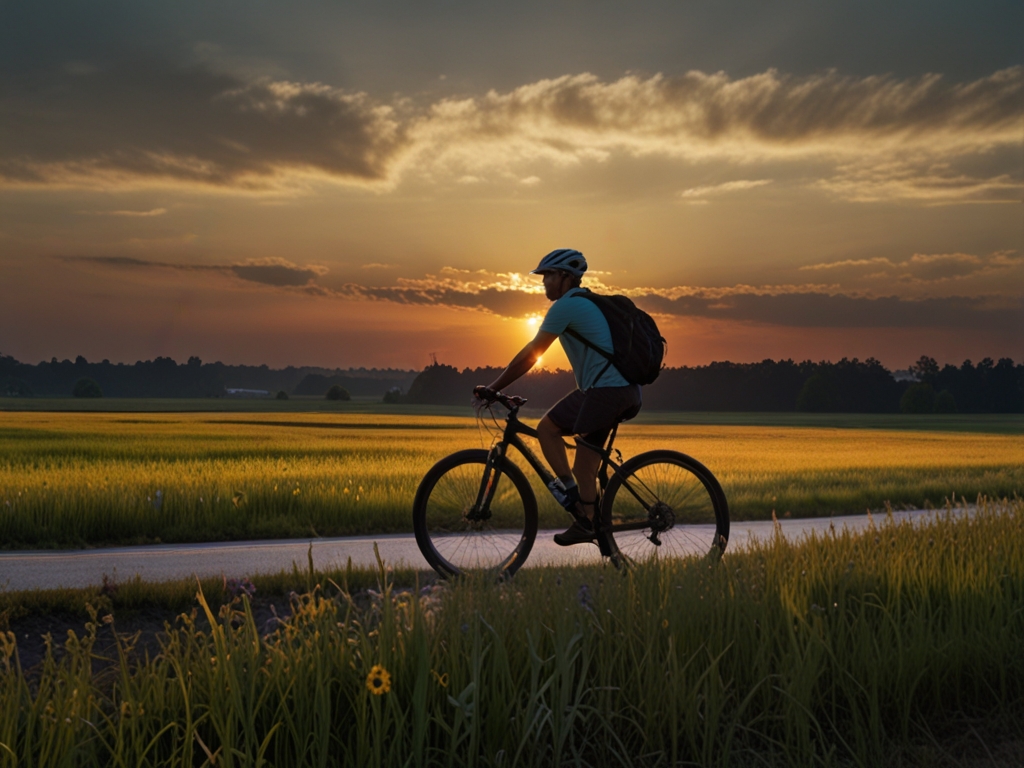 Solnedgang cykling